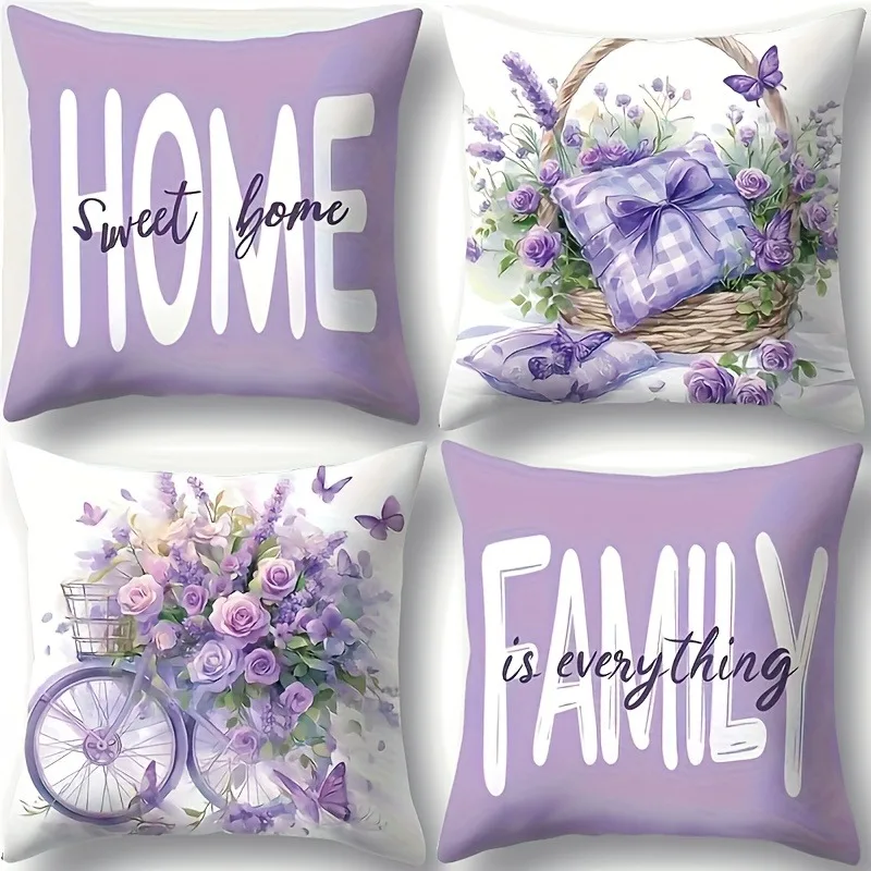 4Pcs Lavender Home Print Pillow Covers Polyester Cushion Cases for Home Decoration Living Room Bedroom
4Pcs Lavender Home Print Pillow Covers Polyester Cushion Cases for Home Decoration Living Room Bedroom