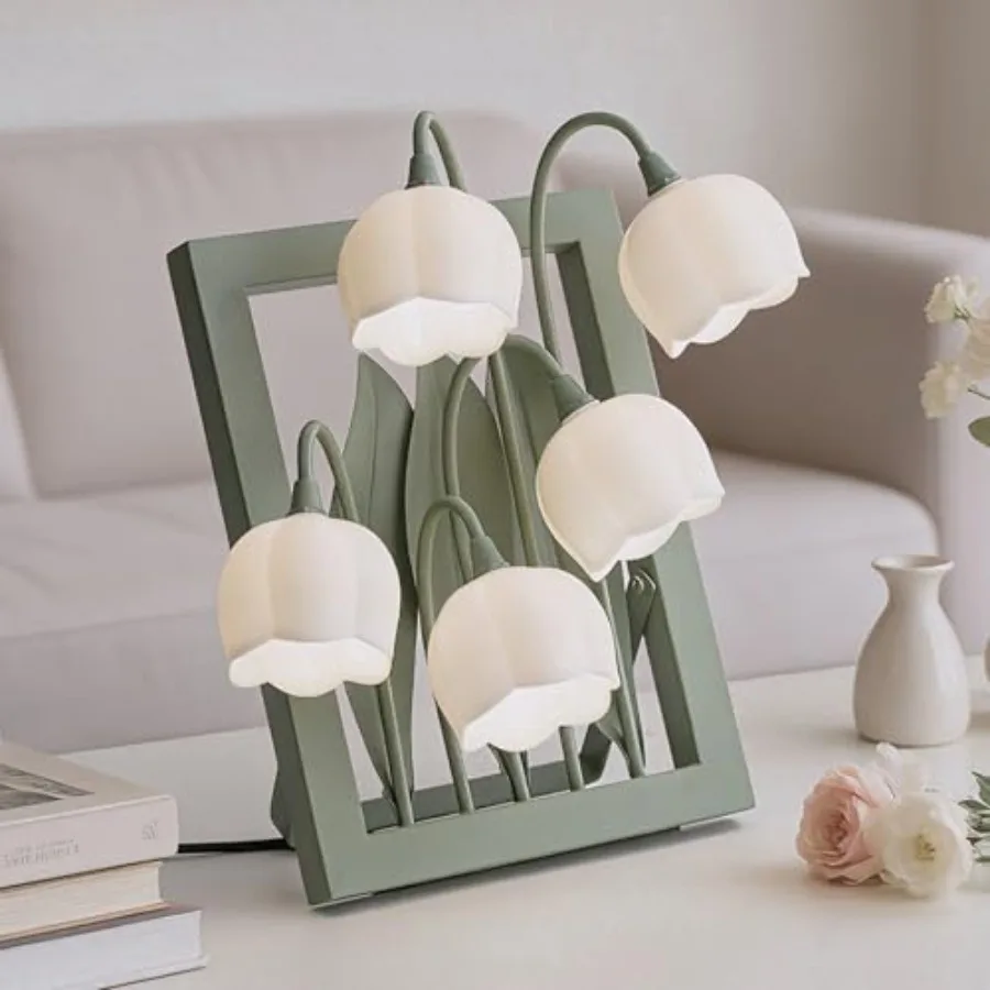Flower Lamp, Bedside Vintage Table Lamps, 5 Lily of The Valley Night Lights, 3 Colors Modes Kawaii Bedside Lamp Decor, Cute Des
Flower Lamp, Bedside Vintage Table Lamps, 5 Lily of The Valley Night Lights, 3 Colors Modes Kawaii Bedside Lamp Decor, Cute Des