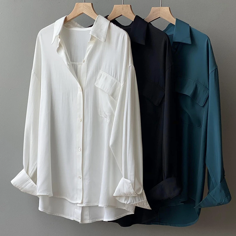 Autumn Women Korean Casual Chiffon Blouse Fashion Solid Single Breasted Tops Ladies Loose Long Sleeve Shirt Blusas Mujer Female
Autumn Women Korean Casual Chiffon Blouse Fashion Solid Single Breasted Tops Ladies Loose Long Sleeve Shirt Blusas Mujer Female