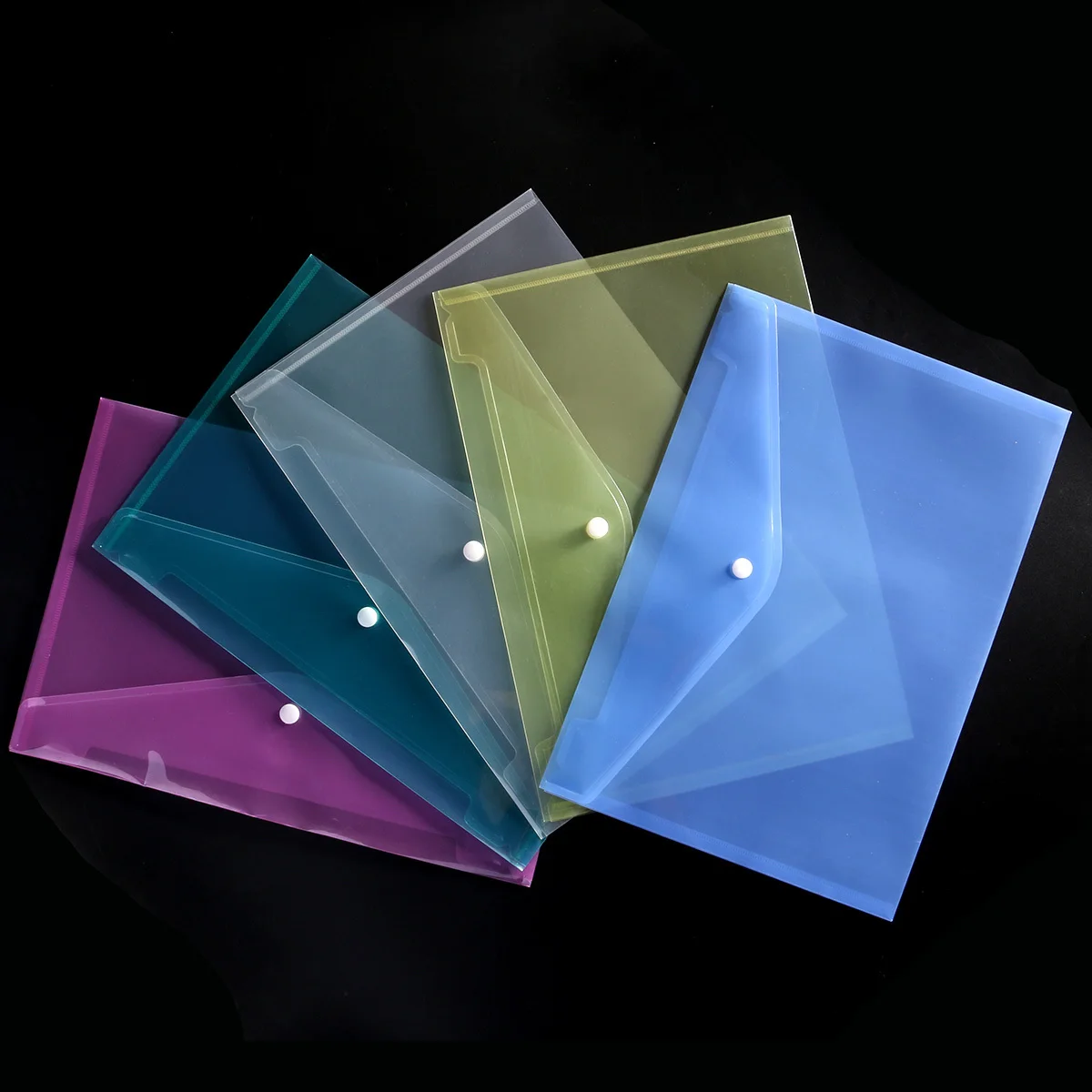 20Pcs Document Holder Snap Button A4 Polypropylene Folder 5 Assorted Colors Clear Document Envelope Storage
20Pcs Document Holder Snap Button A4 Polypropylene Folder 5 Assorted Colors Clear Document Envelope Storage