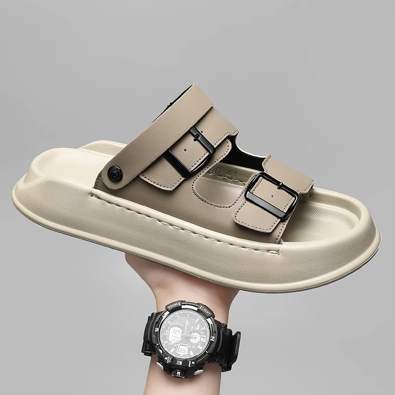 Мужские кожаные сандалии класса люкс, высококачественные пляжные кроссовки 2026 года, однотонные классические удобные нескользящие модные уличные туфли
Мужские кожаные сандалии класса люкс, высококачественные пляжные кроссовки 2026 года, однотонные классические удобные нескользящие модные уличные туфли