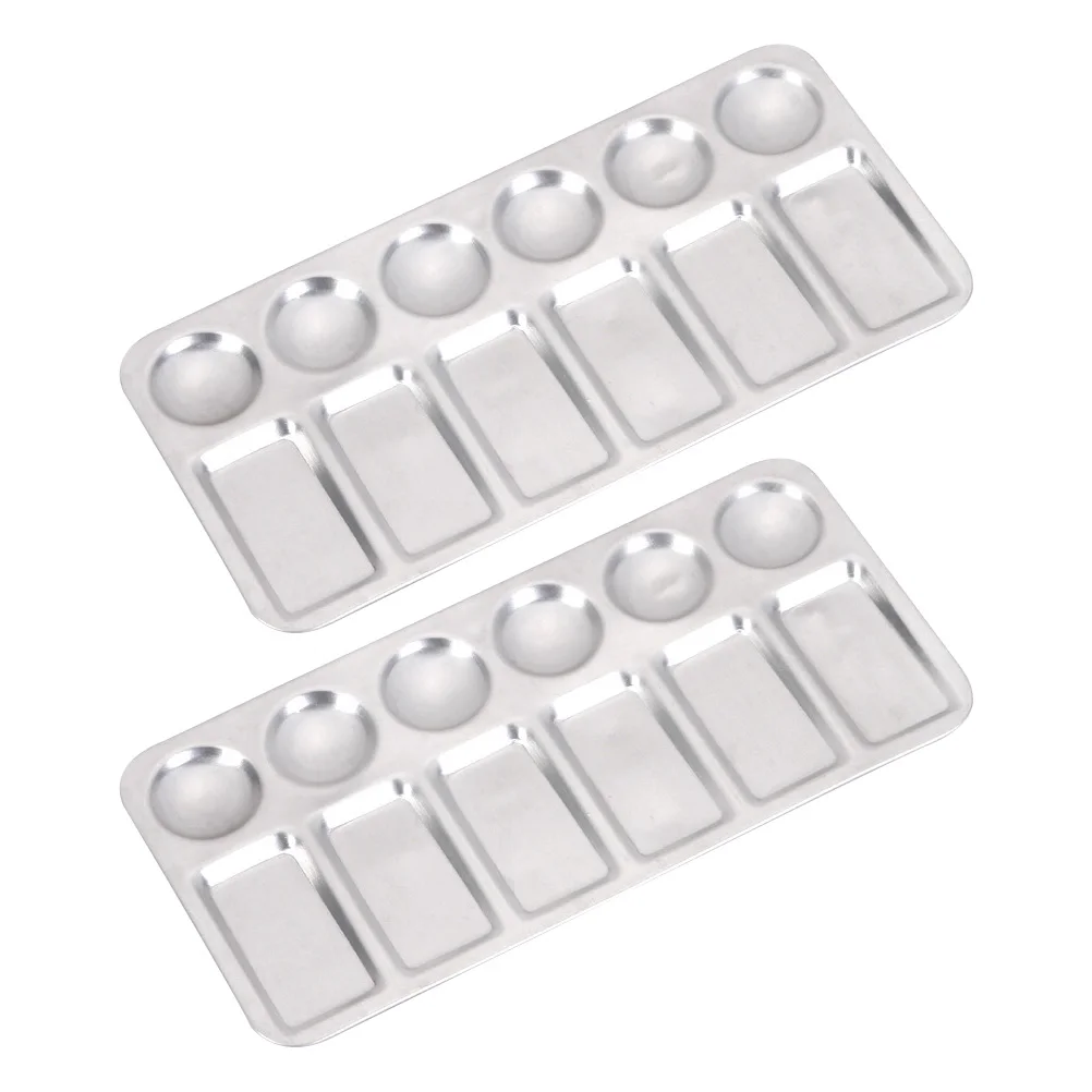 2pcs Aluminum Palette Tray for Mixing Paint Watercolor Acrylic Student Supplies Reusable Kids Crafts Projects Paint Board
2pcs Aluminum Palette Tray for Mixing Paint Watercolor Acrylic Student Supplies Reusable Kids Crafts Projects Paint Board