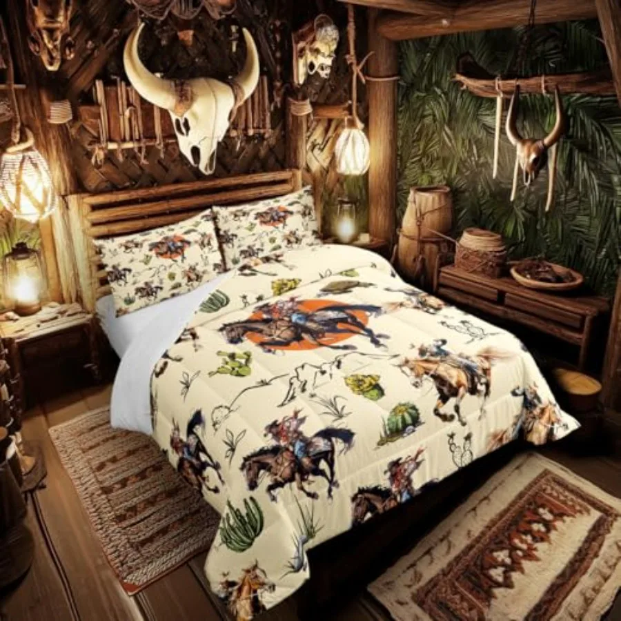 Western Bedding Sets, Cowboy Bedding Set Southwest Country Ranch Life Comforter, Desert Cactus Country Theme Bedroom Decor Duve
Western Bedding Sets, Cowboy Bedding Set Southwest Country Ranch Life Comforter, Desert Cactus Country Theme Bedroom Decor Duve
