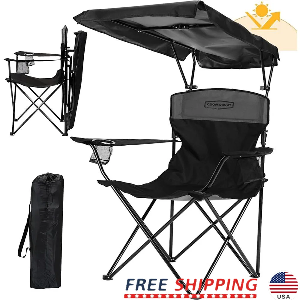 Portable Camping Chair with Shade Canopy Lightweight Foldable Heavy Duty Beach Lawn Travel Adjustable Sun Protection Outdoor
Portable Camping Chair with Shade Canopy Lightweight Foldable Heavy Duty Beach Lawn Travel Adjustable Sun Protection Outdoor