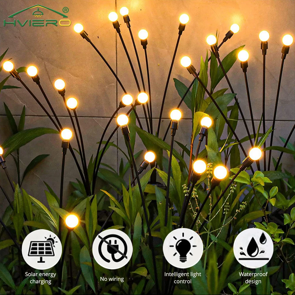 8 Heads Solar Powered Firefly Lights Outdoor Waterproof Garden Lawn Bulb Park Villa Parterre Decoration Atmosphere Lighting Lamp
8 Heads Solar Powered Firefly Lights Outdoor Waterproof Garden Lawn Bulb Park Villa Parterre Decoration Atmosphere Lighting Lamp