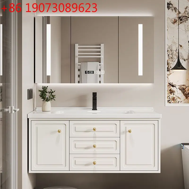 Light luxury Nordic American bathroom cabinet ceramic integrated basin solid wood bathroom wash basin cabinet
Light luxury Nordic American bathroom cabinet ceramic integrated basin solid wood bathroom wash basin cabinet