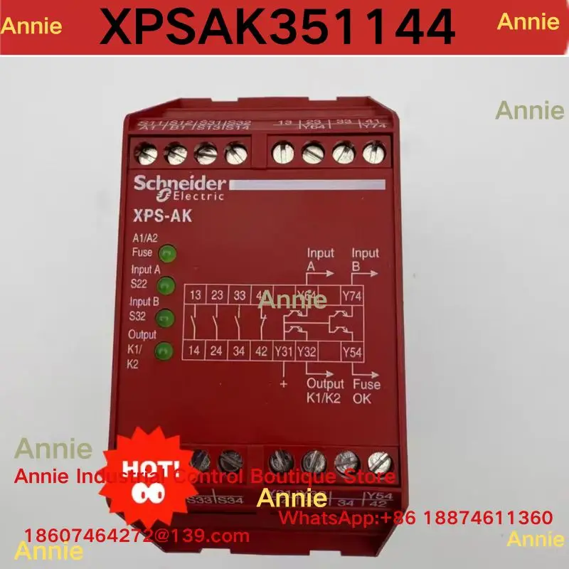 Новое защитное реле XPSAK351144 120В, питание от AC/24В DC
Новое защитное реле XPSAK351144 120В, питание от AC/24В DC