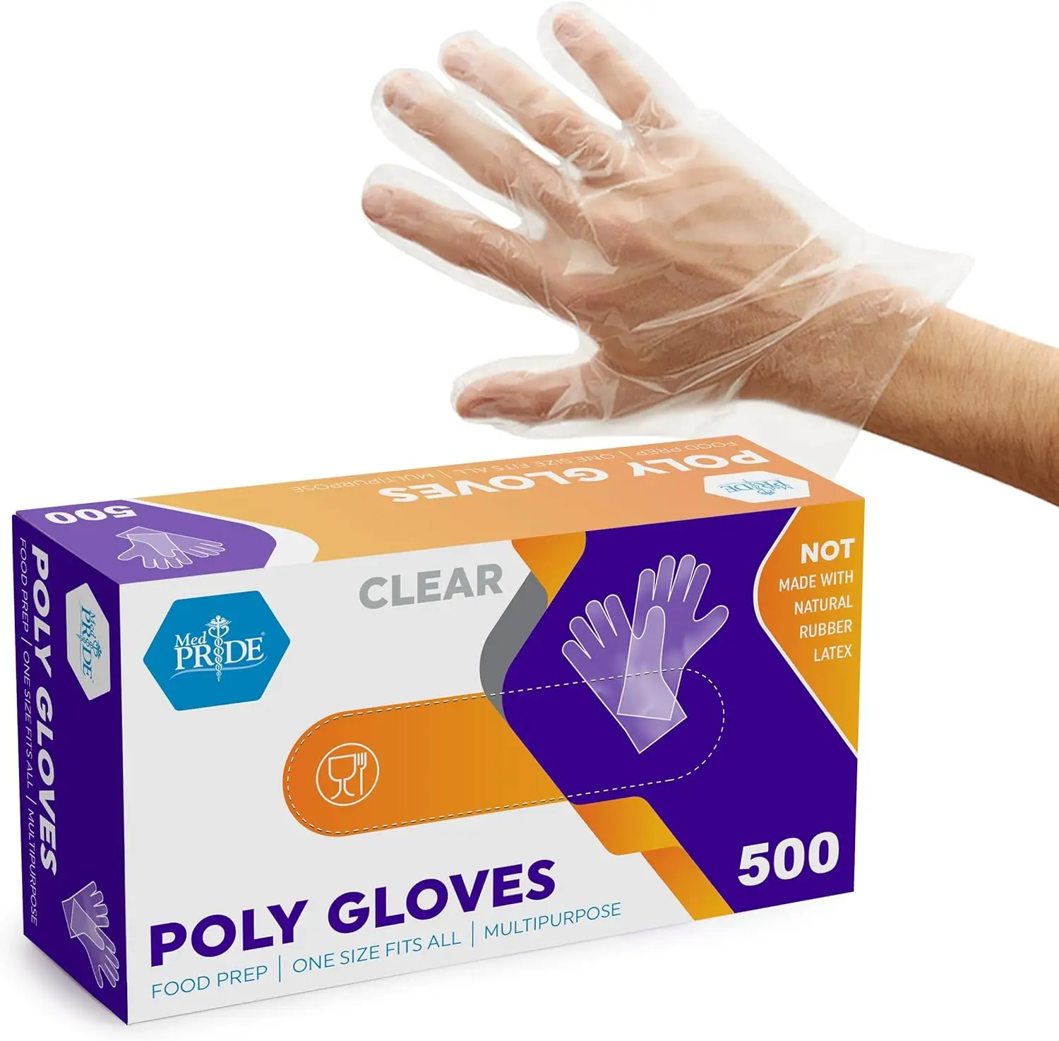 Clear Food-Prep Poly Gloves | Latex-Free Disposable Gloves for Cooking and Multipurpose Use
Clear Food-Prep Poly Gloves | Latex-Free Disposable Gloves for Cooking and Multipurpose Use