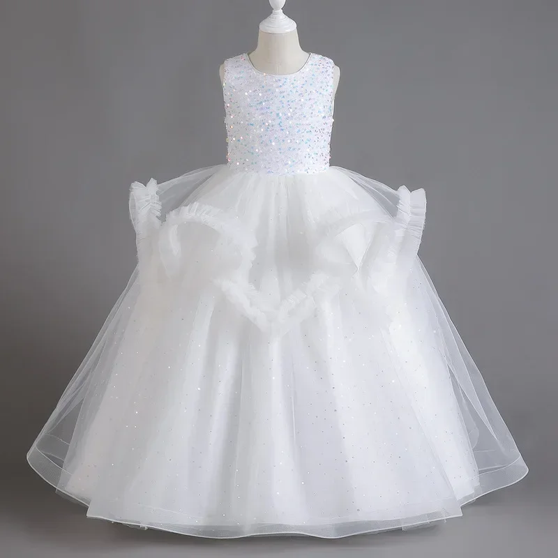 Fashion Solid Color Girls Sequin Dress Lace Sleeveless Children Girls Party Dresses Summer Kids Dresses for Girls 4-14Years
Fashion Solid Color Girls Sequin Dress Lace Sleeveless Children Girls Party Dresses Summer Kids Dresses for Girls 4-14Years