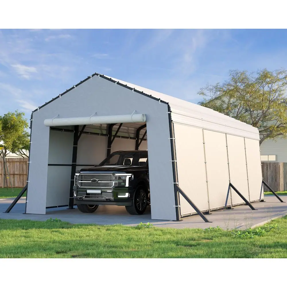 12x20x10.5 FT Heavy Duty Metal Carport, AllWeather Car Canopy with Waterproof Removable Sidewalls, Reinforced Base amp Galvaniz
12x20x10.5 FT Heavy Duty Metal Carport, AllWeather Car Canopy with Waterproof Removable Sidewalls, Reinforced Base amp Galvaniz