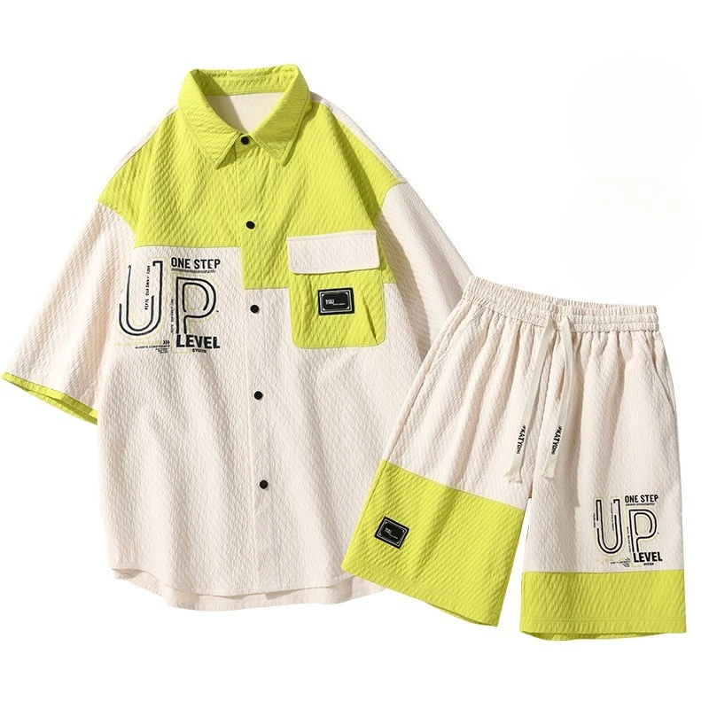 2025 Summer New Men's Youth Fashion Shirt and Shorts Set Casual and Versatile Breathable and Cool College Style Two Piece Set
2025 Summer New Men's Youth Fashion Shirt and Shorts Set Casual and Versatile Breathable and Cool College Style Two Piece Set
