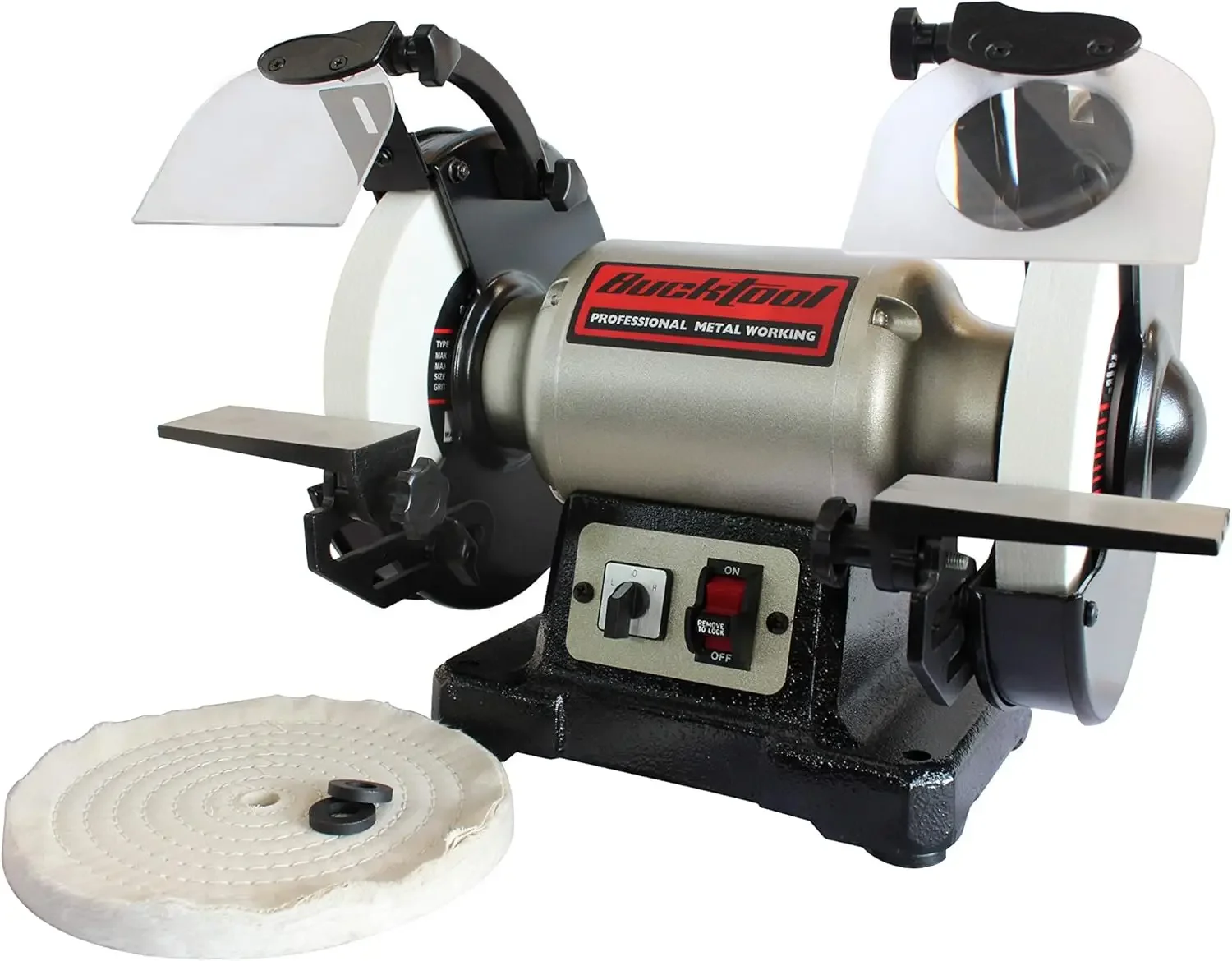 Eight Inch Dual Speed Bench Grinder Buffer
Eight Inch Dual Speed Bench Grinder Buffer