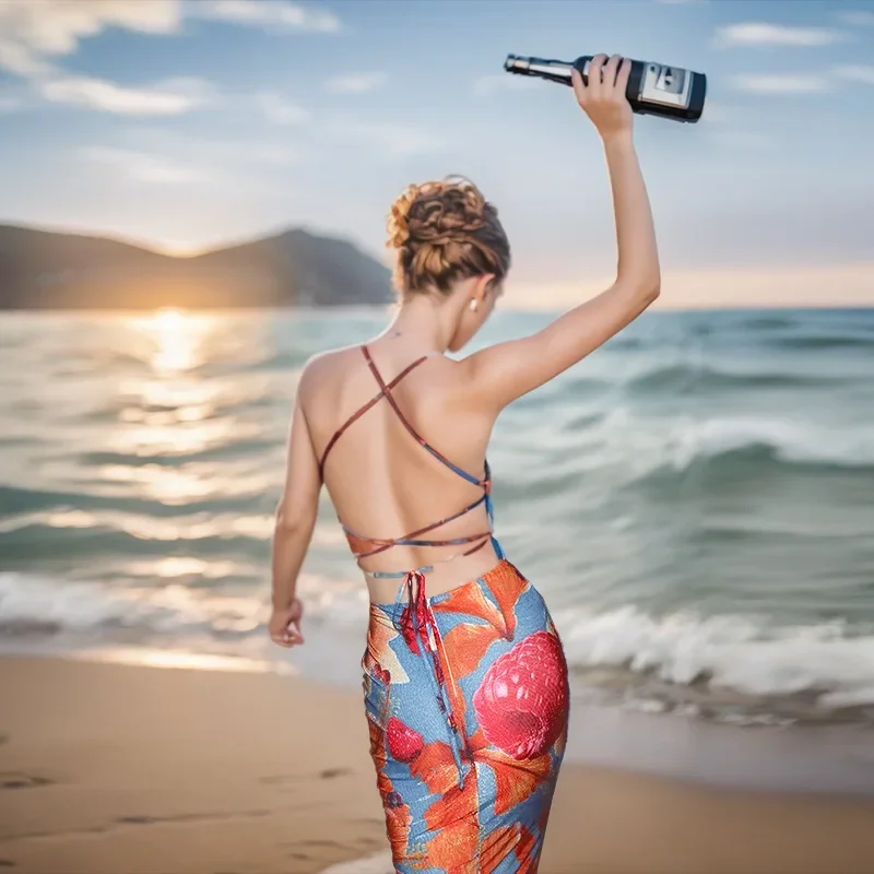 Print Holidays Beach Dresses Women Sexy V Neck Backless Summer Dress One Piece Vintage Long Dress Beachwears Robes Elegant Lady
Print Holidays Beach Dresses Women Sexy V Neck Backless Summer Dress One Piece Vintage Long Dress Beachwears Robes Elegant Lady