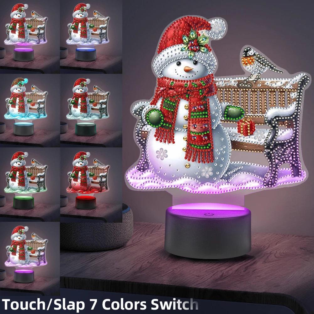 Acrylic Double Sided Xmas Snowman 5D Diamond Painting Night Light for Tabletop (C)
Acrylic Double Sided Xmas Snowman 5D Diamond Painting Night Light for Tabletop (C)