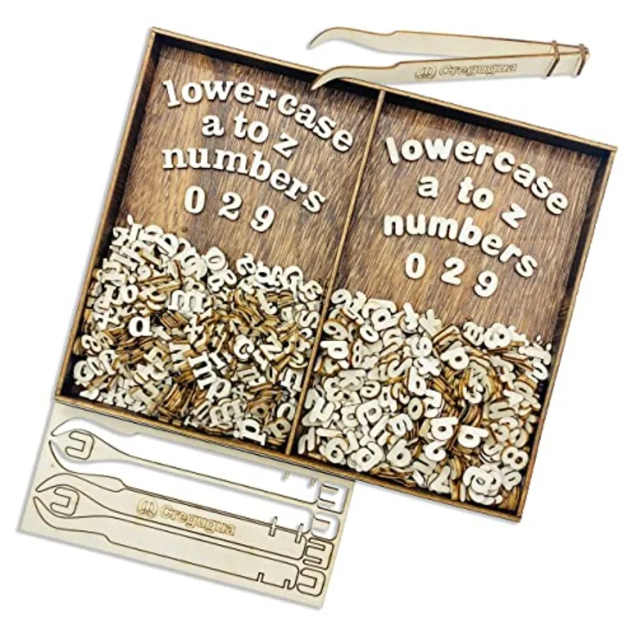 740 Pieces Half Inch Mini Blank Wood Lowercase Letters Unfinished Wooden Numbers with Stained Tray for Scrapbooking DIY Project
740 Pieces Half Inch Mini Blank Wood Lowercase Letters Unfinished Wooden Numbers with Stained Tray for Scrapbooking DIY Project