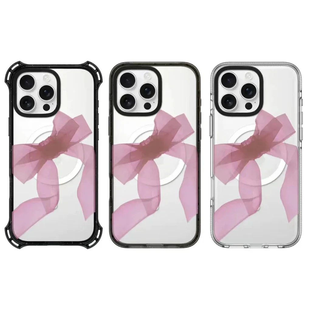 Pink Bowknot Acrylic Border Protective iPhone Case Cover for 16 15 14 13 12 Pro Max Case
Pink Bowknot Acrylic Border Protective iPhone Case Cover for 16 15 14 13 12 Pro Max Case