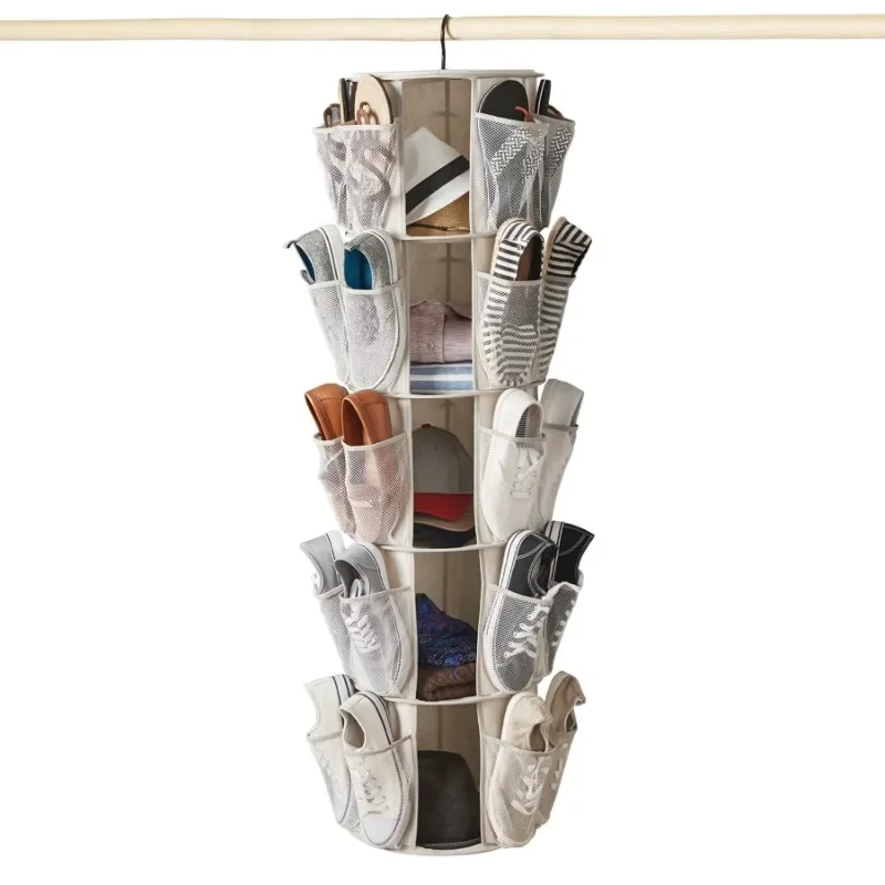 New Upgrade 5-Tier/40-Pocket Canvas Carousel Organizer - Closet Storage-Hanging Storage
New Upgrade 5-Tier/40-Pocket Canvas Carousel Organizer - Closet Storage-Hanging Storage