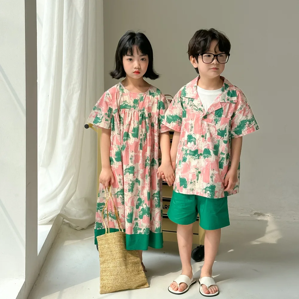 2025 Summer Brother and Sister Matching Clothes Little Girl Loose Dresses Baby Boys Toddler Beach Two Piece Outfit Kids Clothing
2025 Summer Brother and Sister Matching Clothes Little Girl Loose Dresses Baby Boys Toddler Beach Two Piece Outfit Kids Clothing