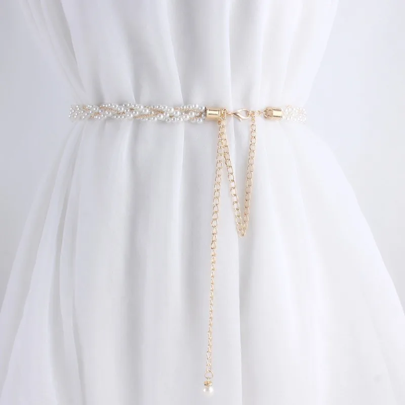 Sweet multi-layered small fragrant pearl waist chain dress with shirt skirt belt women's fine knitted sweater chain
Sweet multi-layered small fragrant pearl waist chain dress with shirt skirt belt women's fine knitted sweater chain