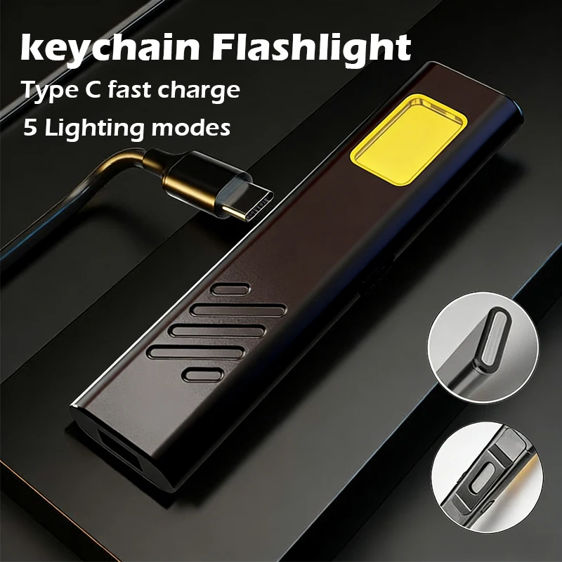 Rechargeable Mini LED Keychain Flashlight 800LM Portable Magnetic Pocket Torch Light for Work, Camping, Emergency, Car Use
Rechargeable Mini LED Keychain Flashlight 800LM Portable Magnetic Pocket Torch Light for Work, Camping, Emergency, Car Use