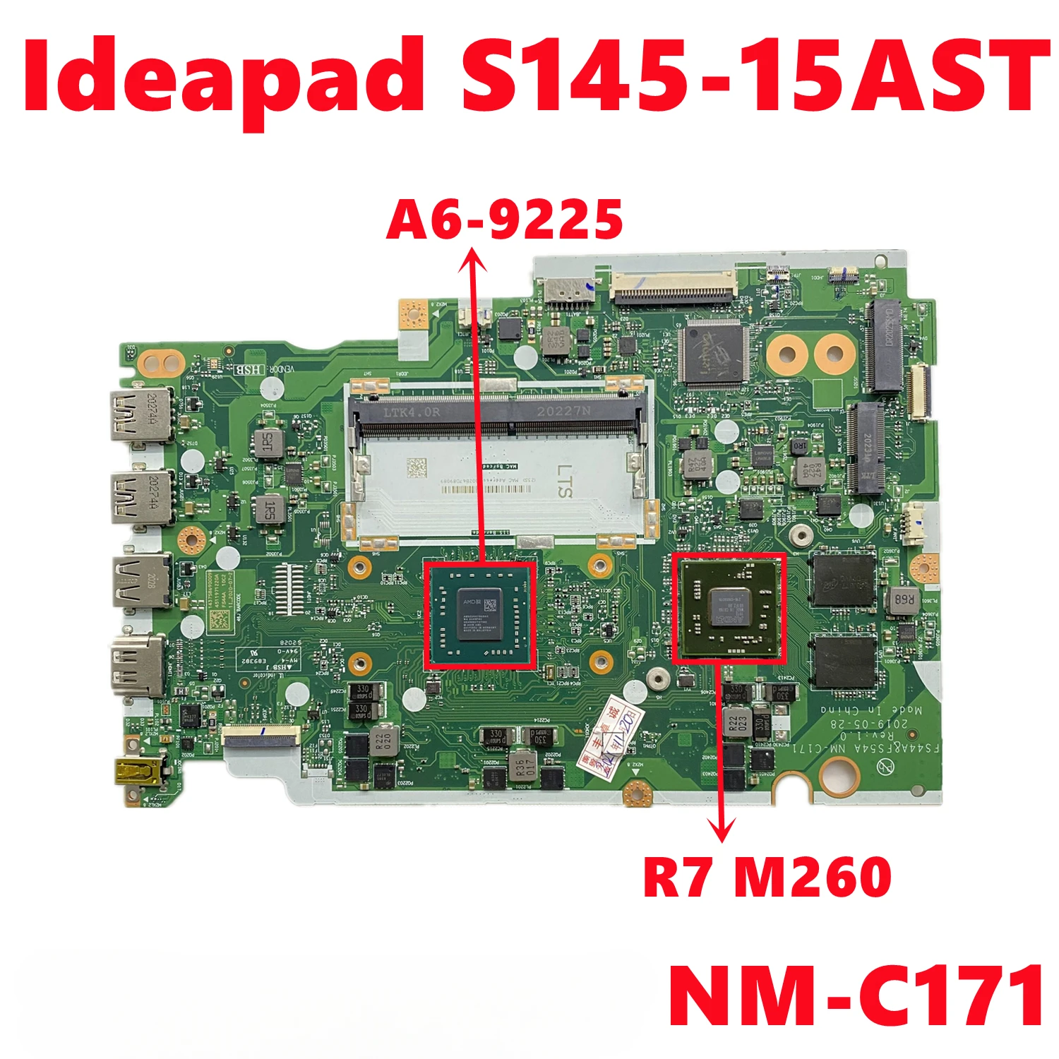High Quality 100% Test Mainboard For Lenovo Ideapad S145-15AST Laptop Motherboard With A6-9225 CPU 216-0889018 GPU DDR4
High Quality 100% Test Mainboard For Lenovo Ideapad S145-15AST Laptop Motherboard With A6-9225 CPU 216-0889018 GPU DDR4