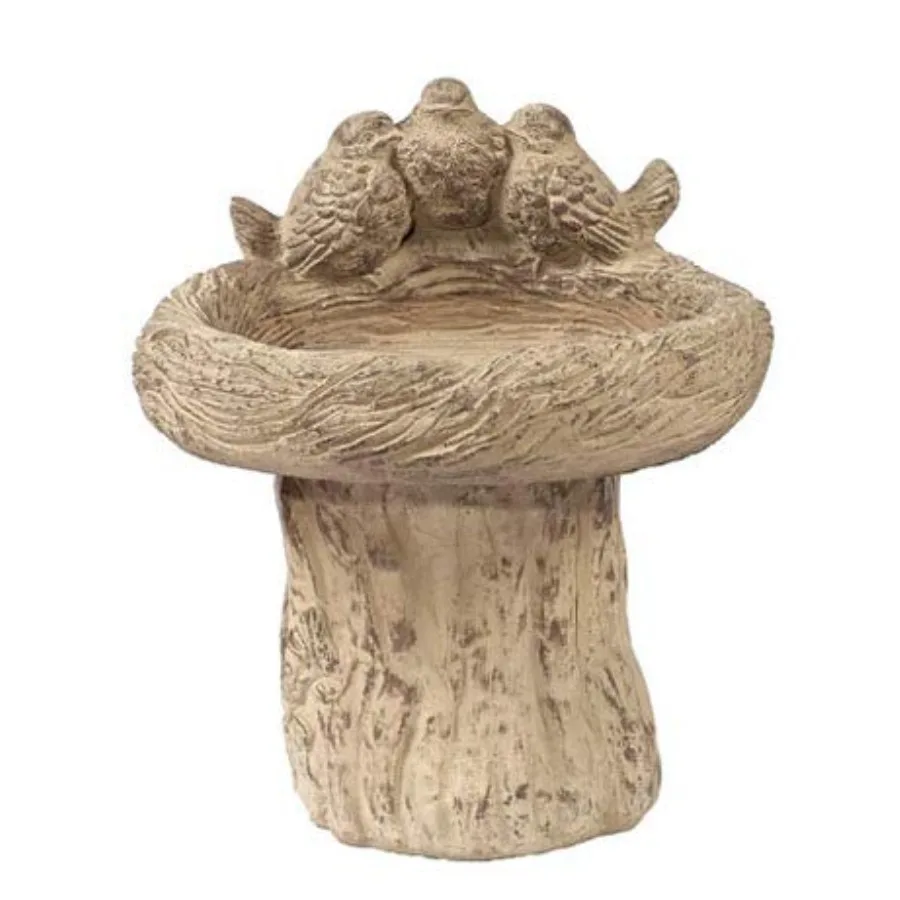 Outdoor birdbath with natural stump design, concrete material, desert sand brown color, weather-resistant and stable 19 tall x
Outdoor birdbath with natural stump design, concrete material, desert sand brown color, weather-resistant and stable 19 tall x