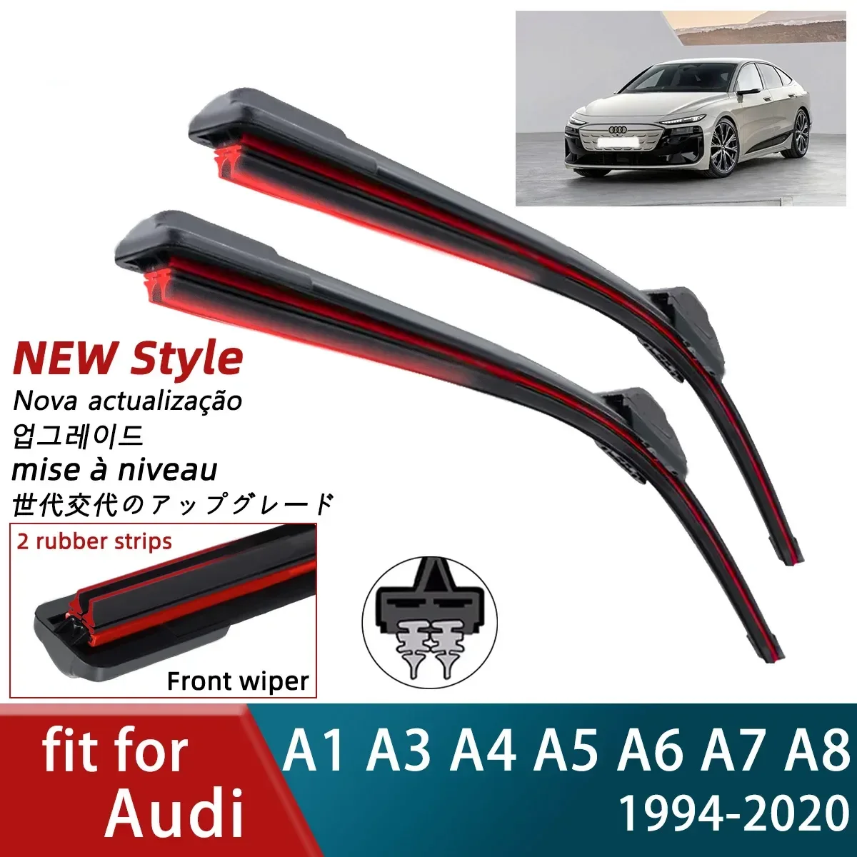 Double Rubber Car Wiper for Audi A1 A3 8L 8P S3 8V RS3 A4 A5 A6 A7 A8 Front Wiper Blades Brushes Cutter Accessories Windscreen
Double Rubber Car Wiper for Audi A1 A3 8L 8P S3 8V RS3 A4 A5 A6 A7 A8 Front Wiper Blades Brushes Cutter Accessories Windscreen