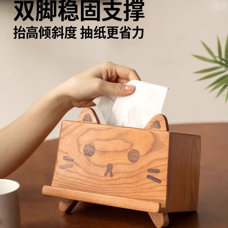 Cat Solid Wood Tissue Box Multifunctional Creative Decoration Desktop Foyer Storage Box
Cat Solid Wood Tissue Box Multifunctional Creative Decoration Desktop Foyer Storage Box