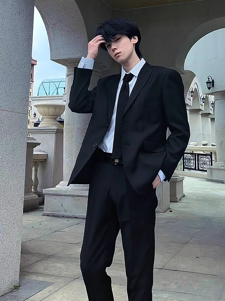 Casual Formal Men's Black Suit Spring Autumn Color Handsome Graduation Class School Uniform West Coat Set DK Uniform
Casual Formal Men's Black Suit Spring Autumn Color Handsome Graduation Class School Uniform West Coat Set DK Uniform