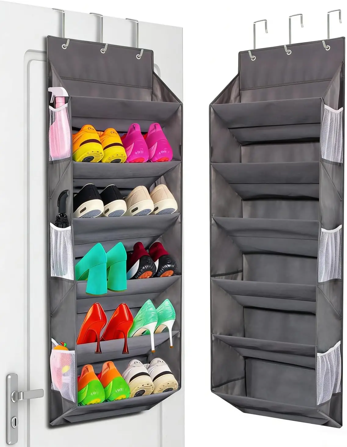 Over the Door Shoe Rack Organizer – Hanging Storage for 12 Pairs of Shoes, 6 Mesh Pockets + 6 Deep
Over the Door Shoe Rack Organizer – Hanging Storage for 12 Pairs of Shoes, 6 Mesh Pockets + 6 Deep