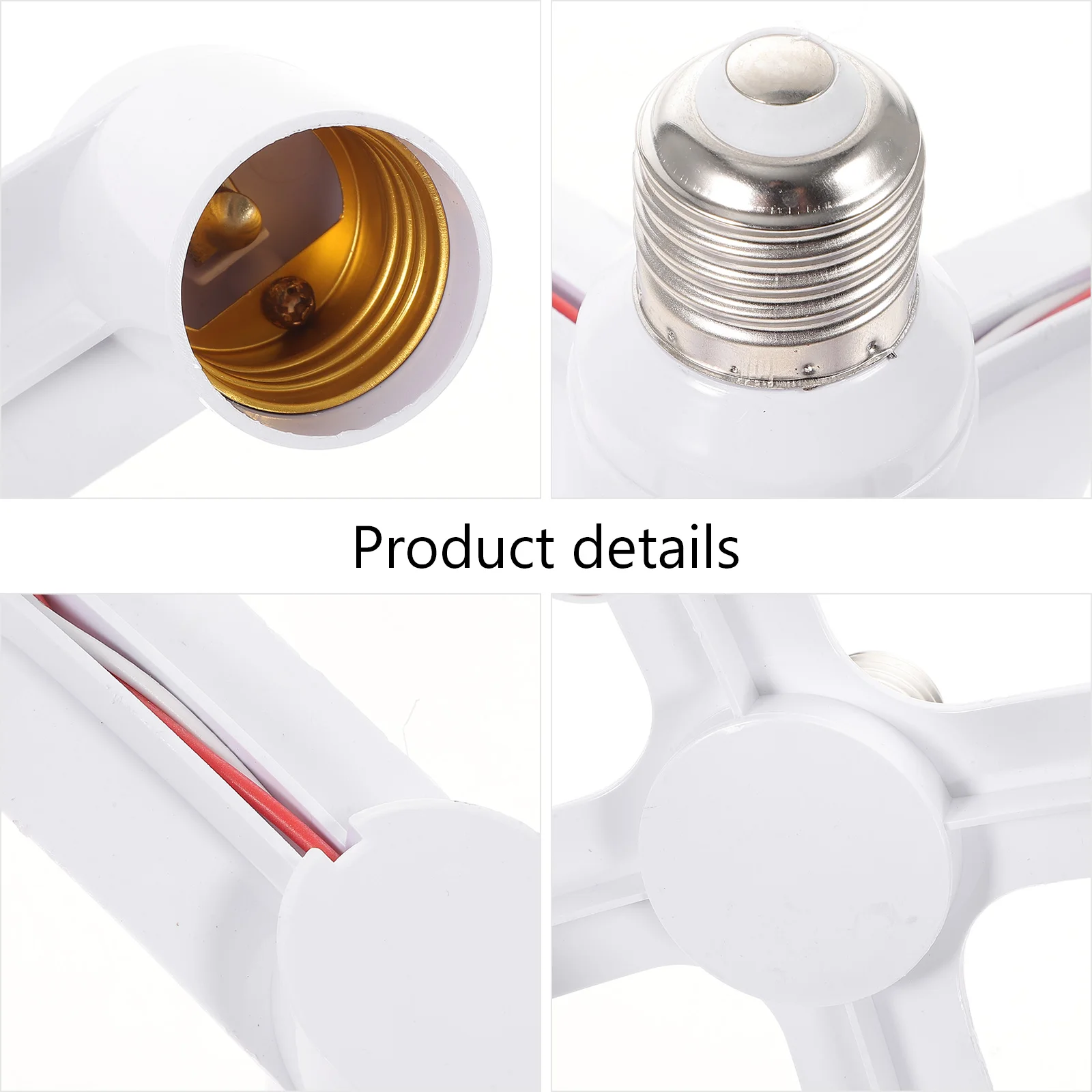 E27 E26 Lamp Holders Socket Splitter for LED Bulbs 1 to Adapters Copper ABS Flame Retardant DIY Sockets
E27 E26 Lamp Holders Socket Splitter for LED Bulbs 1 to Adapters Copper ABS Flame Retardant DIY Sockets