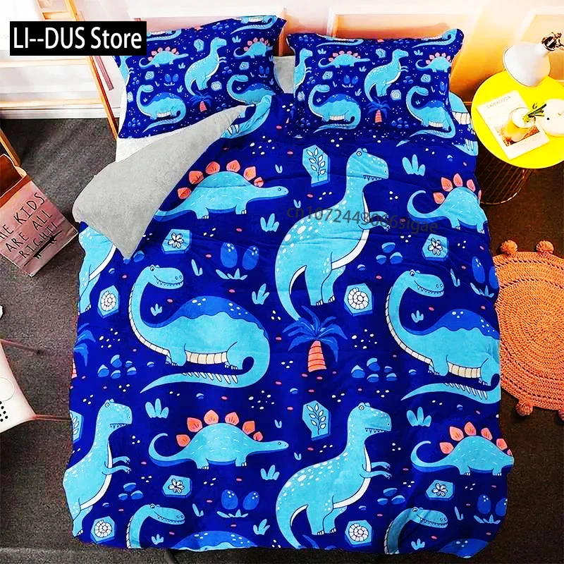 Комплект постельного белья с изображением динозавра для мальчиков и девочек, размер Twin Queen, пододеяльник, наволочка, кровать для мальчиков, модный домашний текстиль, текстиль
Комплект постельного белья с изображением динозавра для мальчиков и девочек, размер Twin Queen, пододеяльник, наволочка, кровать для мальчиков, модный домашний текстиль, текстиль