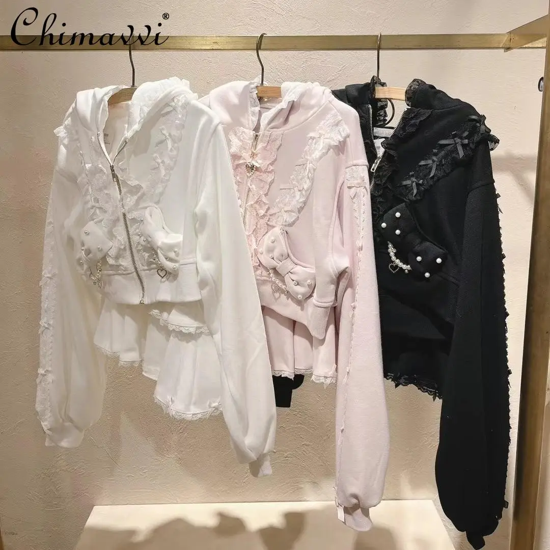 Japanese Sweet Girl Skirt Sets Mine Tie Bow Cute Long Sleeve Hooded Sweatshirt and Culotte Skirt 2-piece Set Lolita Y2k Outfits
Japanese Sweet Girl Skirt Sets Mine Tie Bow Cute Long Sleeve Hooded Sweatshirt and Culotte Skirt 2-piece Set Lolita Y2k Outfits