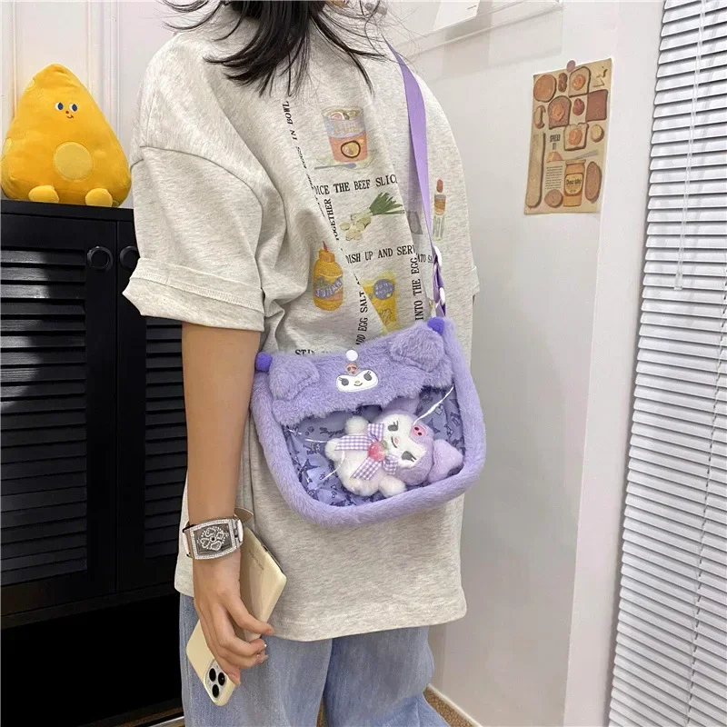 Cinnamoroll Melody Kuromi Crossbody Bag Kawaii Sanrio Plush Bags Cartoon Transparent Plushie Handbag Hello Kitty Stuffed Backpac
Cinnamoroll Melody Kuromi Crossbody Bag Kawaii Sanrio Plush Bags Cartoon Transparent Plushie Handbag Hello Kitty Stuffed Backpac