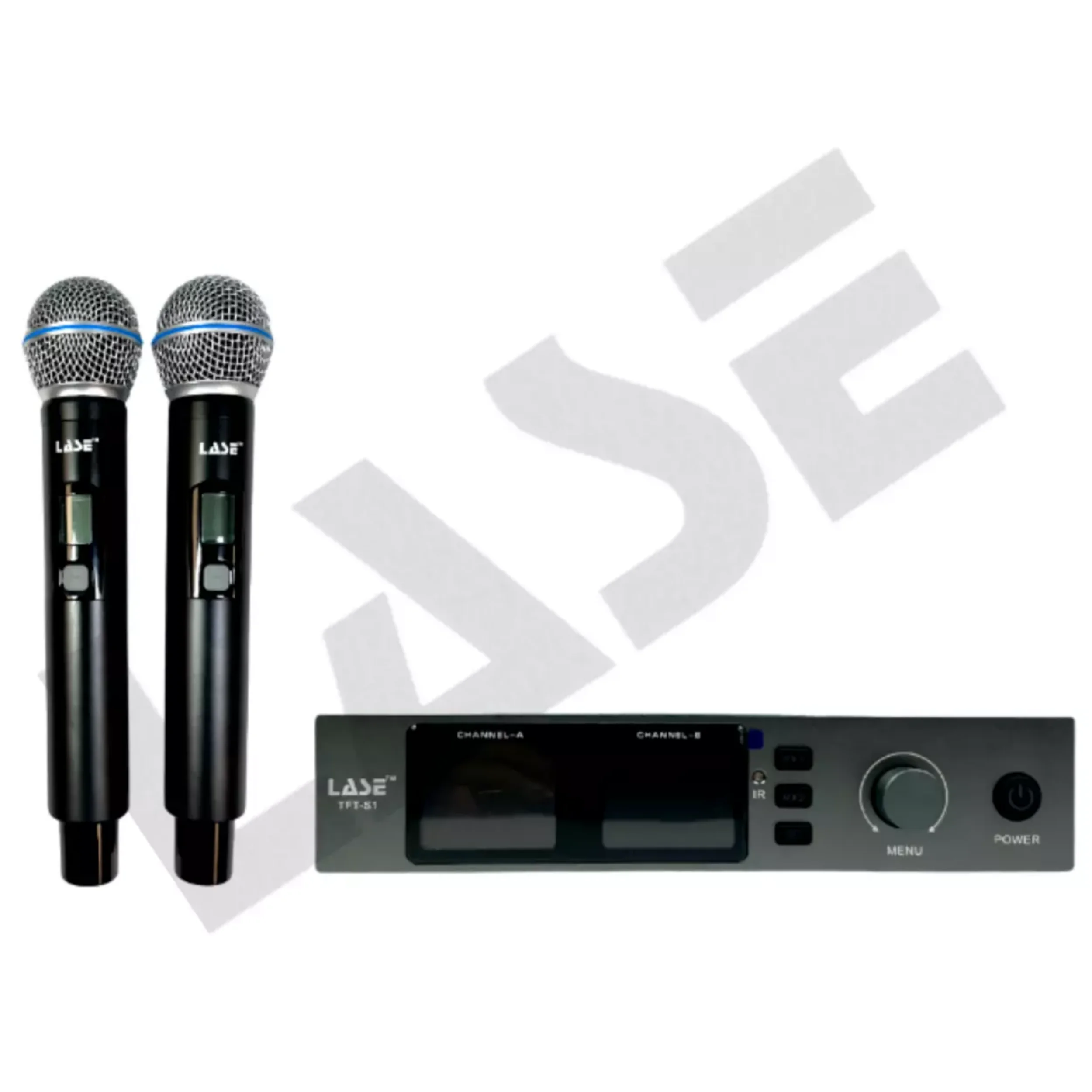 LASE 200-Channel Wireless Microphones System, Dual UHF Metal Cordless Microphones Set
LASE 200-Channel Wireless Microphones System, Dual UHF Metal Cordless Microphones Set