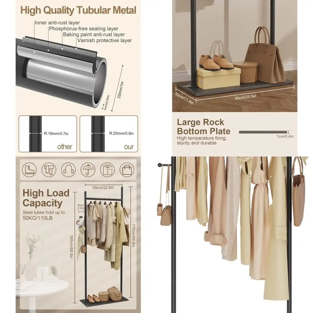 Современная отдельно стоящая вешалка для одежды с 2 крючками, основание Heavy Rock, 25,6x11,8x68,9 дюймов, черный
Современная отдельно стоящая вешалка для одежды с 2 крючками, основание Heavy Rock, 25,6x11,8x68,9 дюймов, черный