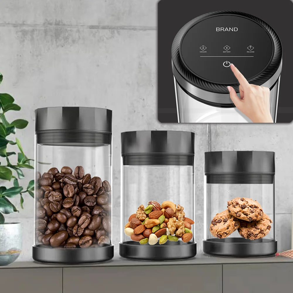 OEM ODM Electric Glass Coffee Beans Storage Jar 1.6L with Seal Keep Fresh 4500 Hours Electric Vacuum Canister
OEM ODM Electric Glass Coffee Beans Storage Jar 1.6L with Seal Keep Fresh 4500 Hours Electric Vacuum Canister