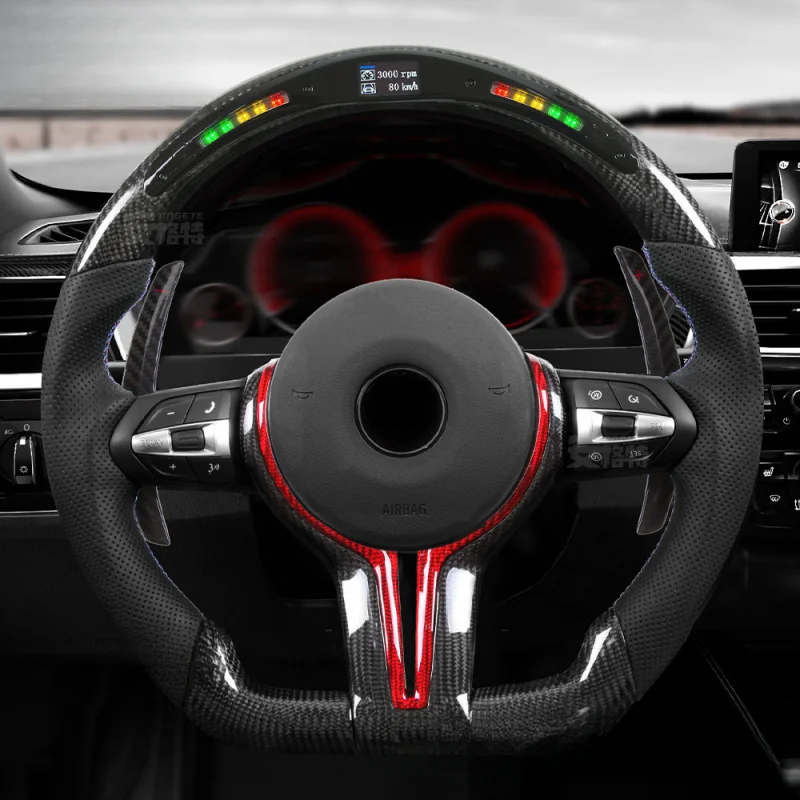 Suitable for BMW 1 Series, 2 Series, 3 Series, 4 Series, M2, M3, M4 modified LED carbon fiber paddle shift cover steering wheel
Suitable for BMW 1 Series, 2 Series, 3 Series, 4 Series, M2, M3, M4 modified LED carbon fiber paddle shift cover steering wheel