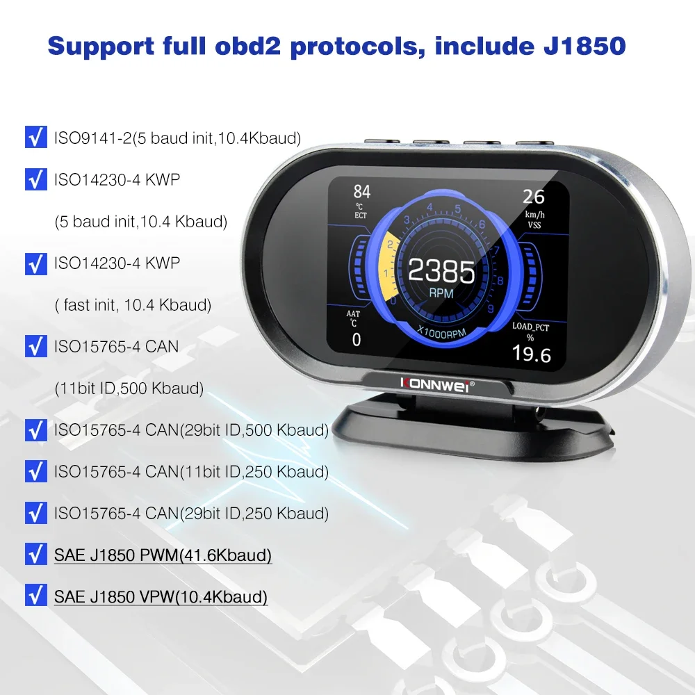 2025 KONNWEI KW206 OBD2 escáner Digital de coche ordenador a bordo pantalla LCD consumo de combustible medidor de temperatura de
2025 KONNWEI KW206 OBD2 escáner Digital de coche ordenador a bordo pantalla LCD consumo de combustible medidor de temperatura de