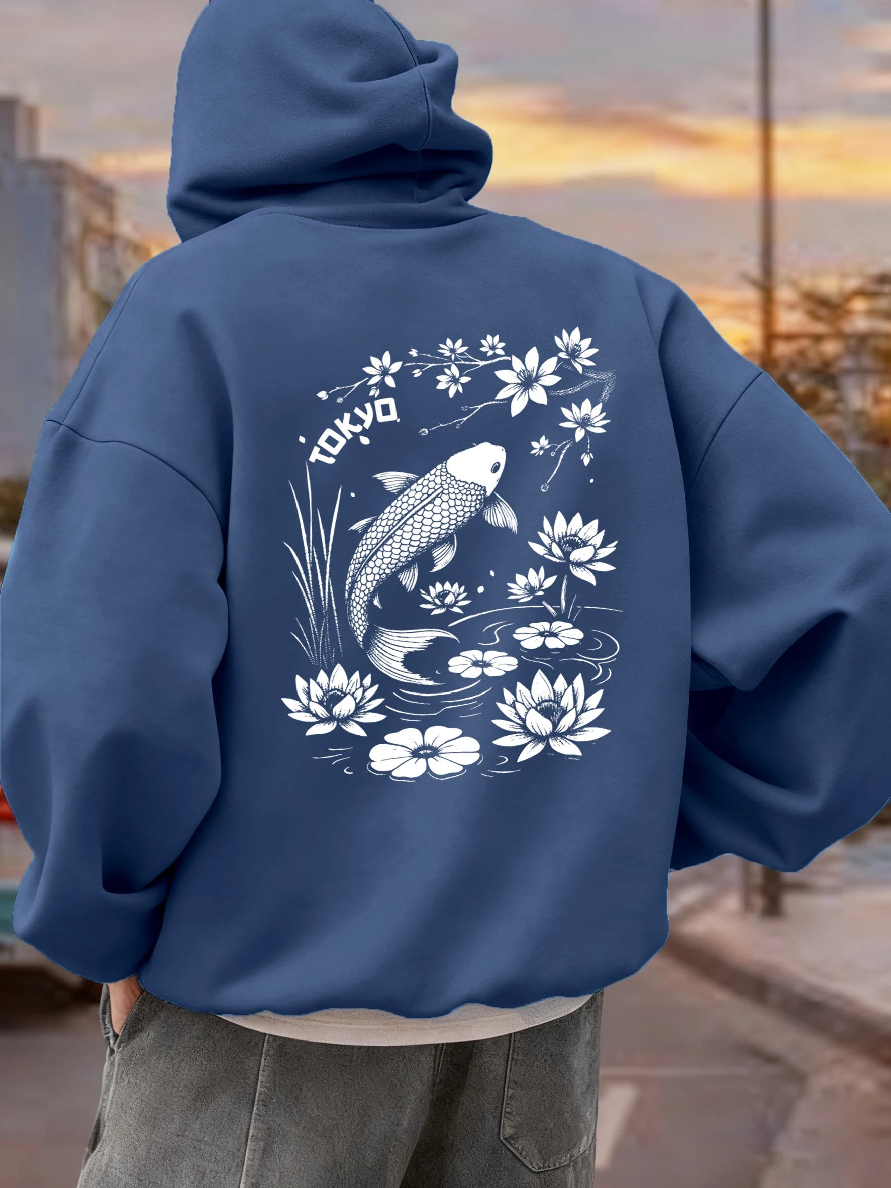 Мужские толстовки Koi In The Lotus Pond, модные толстовки в стиле хип-хоп с карманами, ретро-пуловеры, свободная флисовая одежда унисекс
Мужские толстовки Koi In The Lotus Pond, модные толстовки в стиле хип-хоп с карманами, ретро-пуловеры, свободная флисовая одежда унисекс