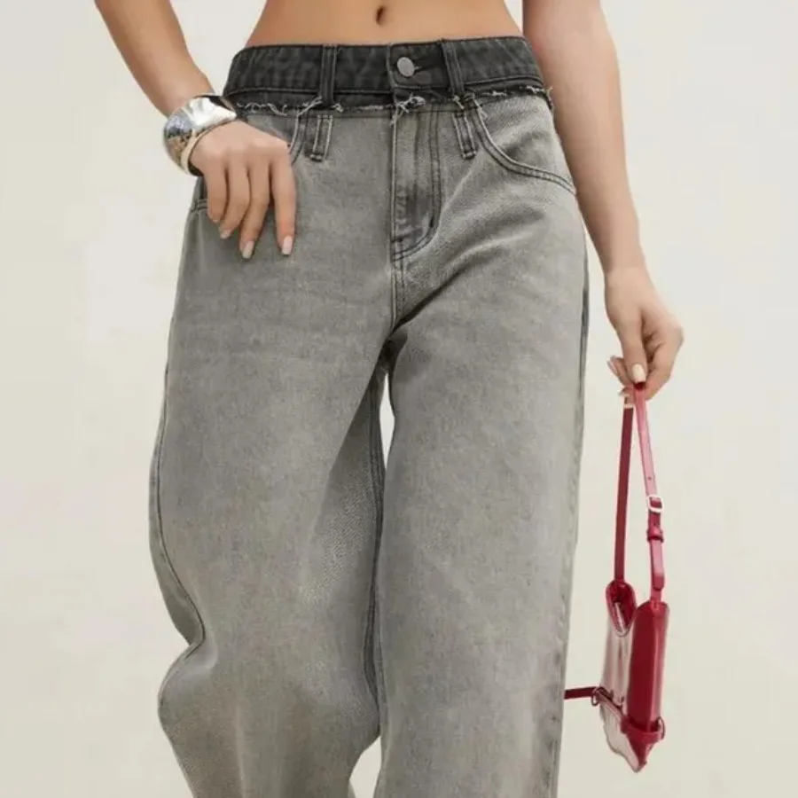 Vintage Washed Straight Denim Pants Long Retro Wide Leg Trousers Casual Jean Women Spring Frayed Spliced Summer Pant Streetwear
Vintage Washed Straight Denim Pants Long Retro Wide Leg Trousers Casual Jean Women Spring Frayed Spliced Summer Pant Streetwear