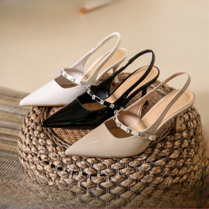 French nude colored toe sandals for women, pointed high heels for women, slim heels for women, Mary Jane shoes
French nude colored toe sandals for women, pointed high heels for women, slim heels for women, Mary Jane shoes