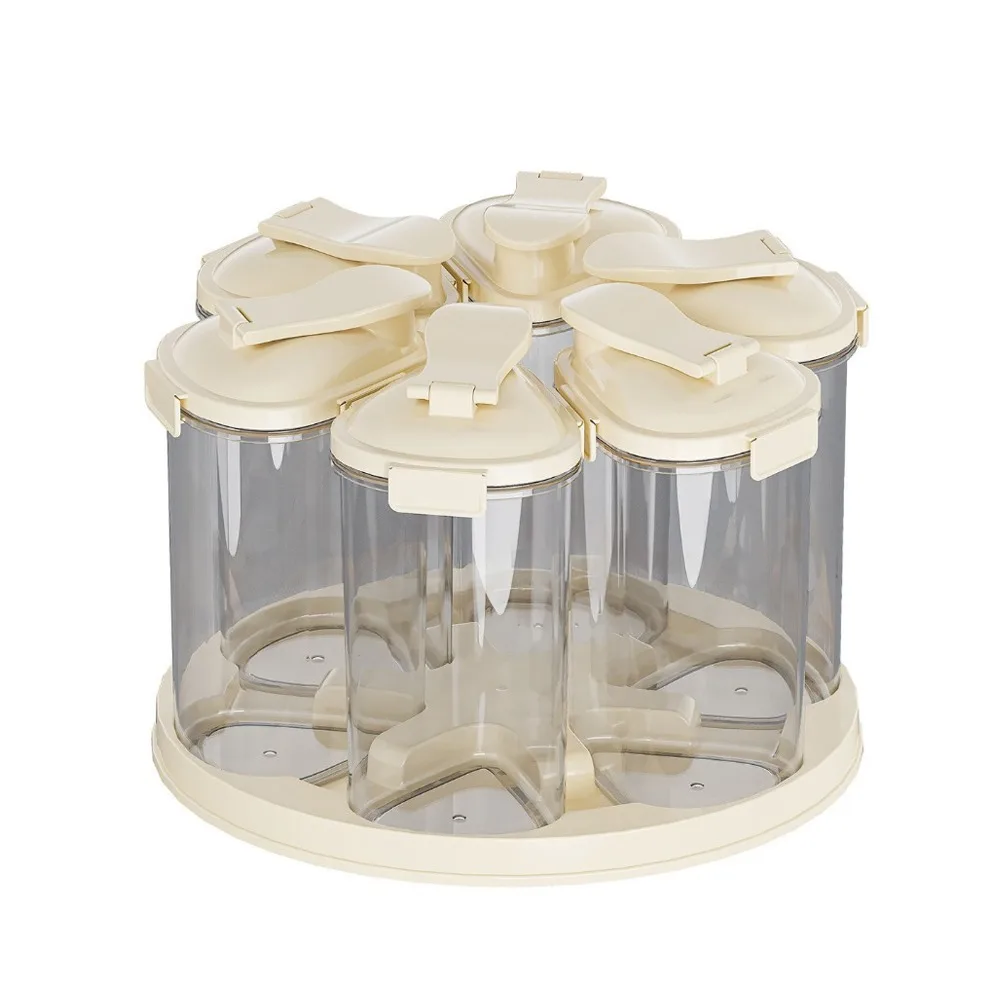 Food Grade 6 Grids Grain Storage Box Sealed Bug-proof Rotating Rice Container Space Saving Moisture-proof Grain Dispenser
Food Grade 6 Grids Grain Storage Box Sealed Bug-proof Rotating Rice Container Space Saving Moisture-proof Grain Dispenser