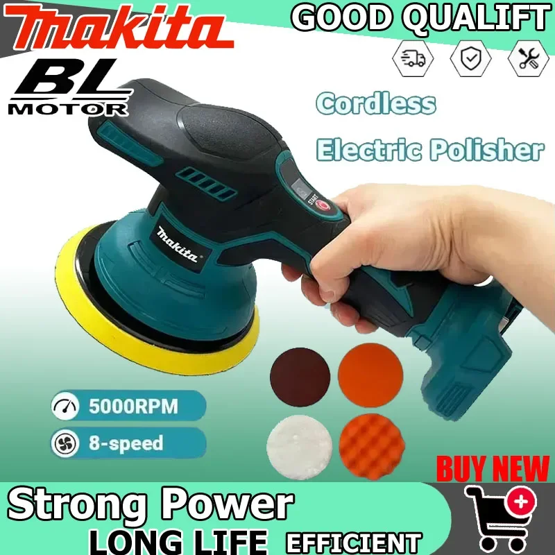Makita 8 Gears Digital Display Cordless Polisher Electric Polisher Car Waxing Polishing Machine For 18v Battery Power Tools
Makita 8 Gears Digital Display Cordless Polisher Electric Polisher Car Waxing Polishing Machine For 18v Battery Power Tools