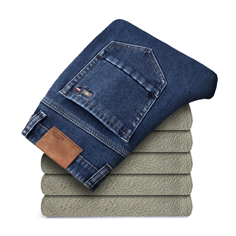Plus Size 40 42 44 46 Nice Winter Men's Fleece Straight Jeans Gray Blue Fashion Keep Warm Fabric Elastic Loose Denim Pants Male
Plus Size 40 42 44 46 Nice Winter Men's Fleece Straight Jeans Gray Blue Fashion Keep Warm Fabric Elastic Loose Denim Pants Male