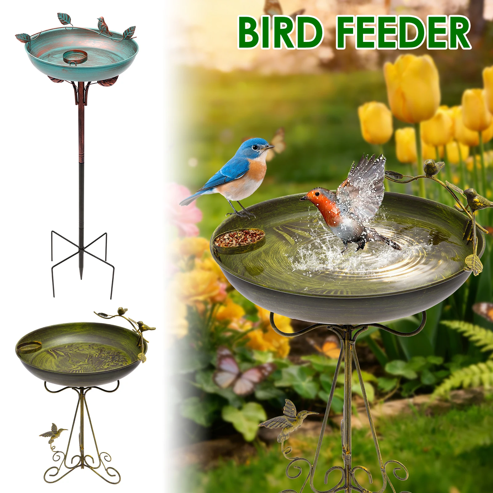 Садовая кормушка-поилка для птиц из железа с маленькой чашей, устойчивая к ржавчине, для сада, двора, газона
Садовая кормушка-поилка для птиц из железа с маленькой чашей, устойчивая к ржавчине, для сада, двора, газона