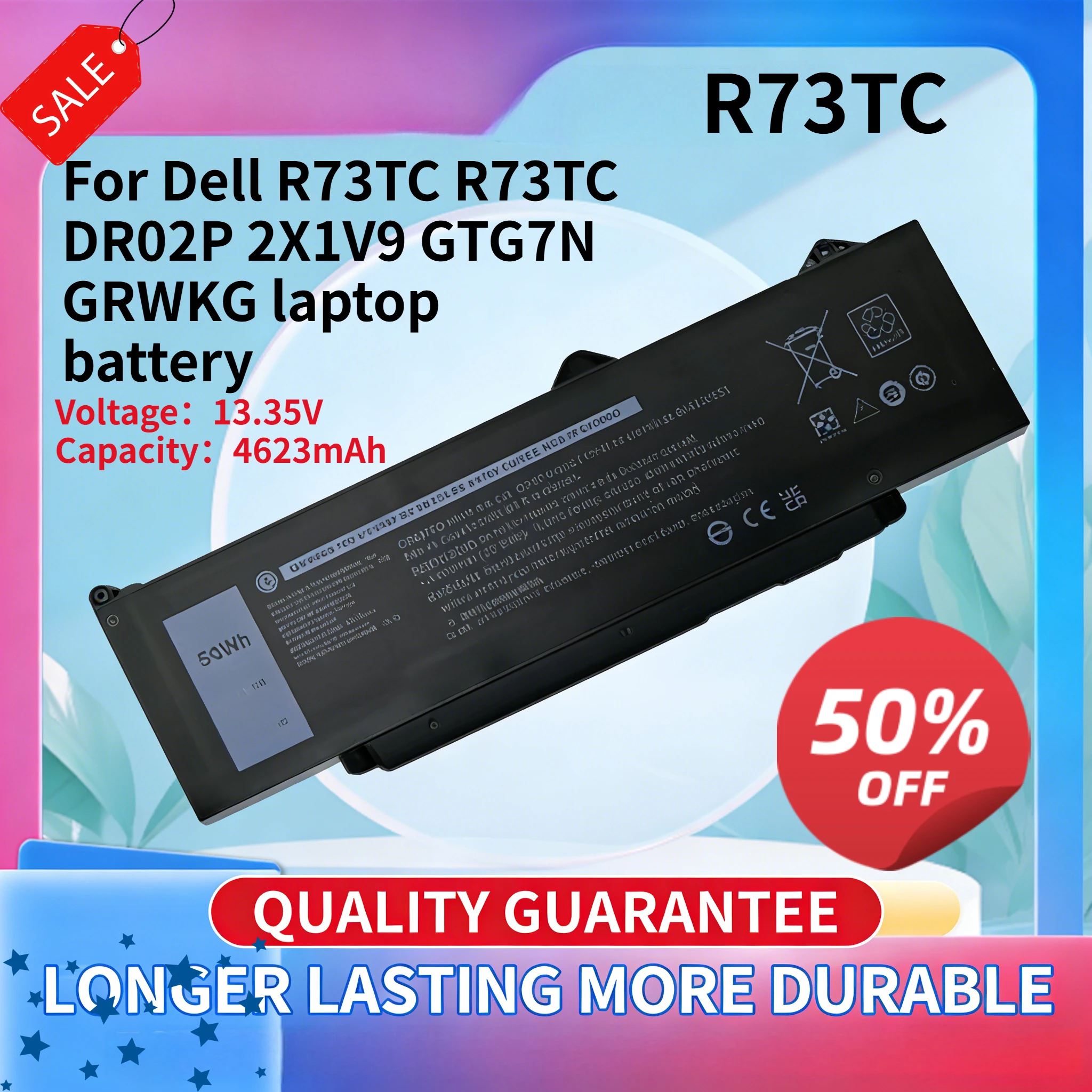 4623mAh 11.4V KDM9P high quality For De ll R73TC DR02P 2X1V9 GTG7N GRWKG laptop battery
4623mAh 11.4V KDM9P high quality For De ll R73TC DR02P 2X1V9 GTG7N GRWKG laptop battery