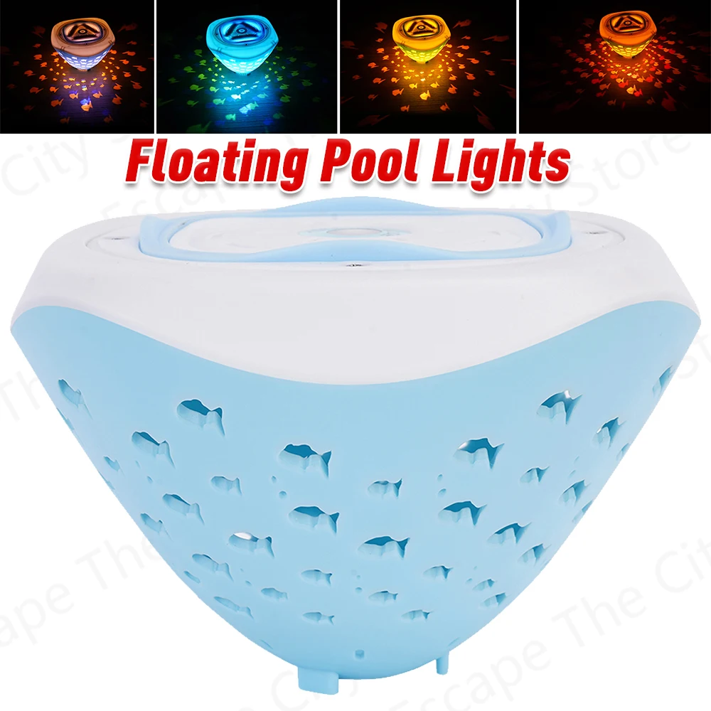 Floating Lamp Colorful Underwater Lights Fish Pattern Fountain Projector Light 4 Colors Battery Operated LED Pool Accessories
Floating Lamp Colorful Underwater Lights Fish Pattern Fountain Projector Light 4 Colors Battery Operated LED Pool Accessories