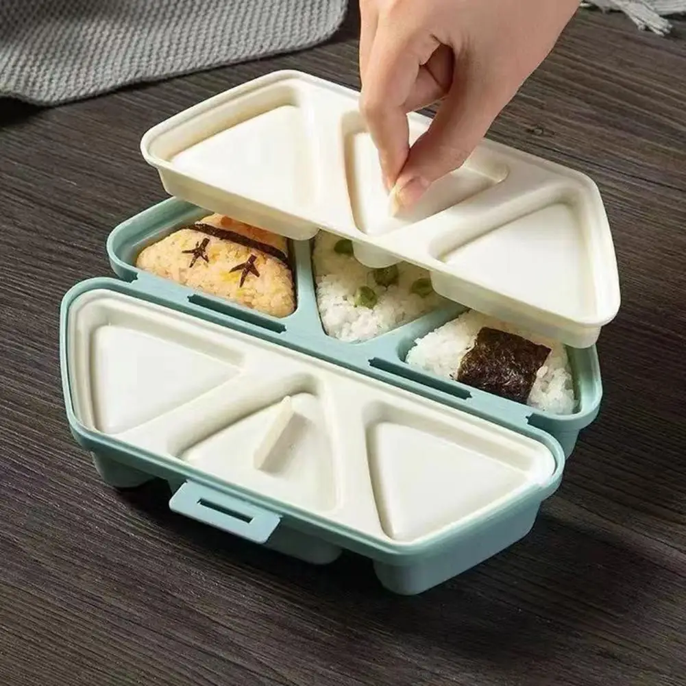 Triangular Six-in-one Rice Ball Mold Portable Outdoor Outing Sushi Bento Box Kitchen Plastic Picnic Lunch Box DIY Baking Tools
Triangular Six-in-one Rice Ball Mold Portable Outdoor Outing Sushi Bento Box Kitchen Plastic Picnic Lunch Box DIY Baking Tools