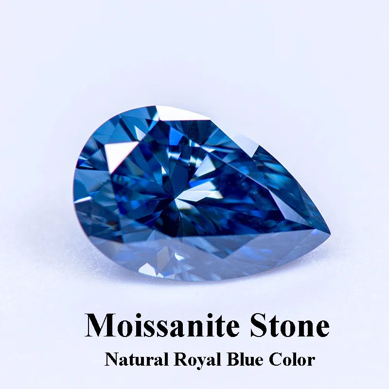 Moissanite Stone Natural Royal Blue Color Pear Cut Lab Grown Diamond for Charms Woman Jewelry Making with GRA Certificate
Moissanite Stone Natural Royal Blue Color Pear Cut Lab Grown Diamond for Charms Woman Jewelry Making with GRA Certificate